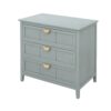 3 Drawer Cabinet, American Furniture, Suitable For Bedroom, Living Room, Study - Light Gray - Image 9