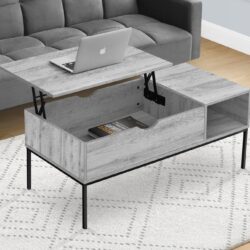 Table, Rectangular, Lift - Top, Contemporary & Modern - Gray
