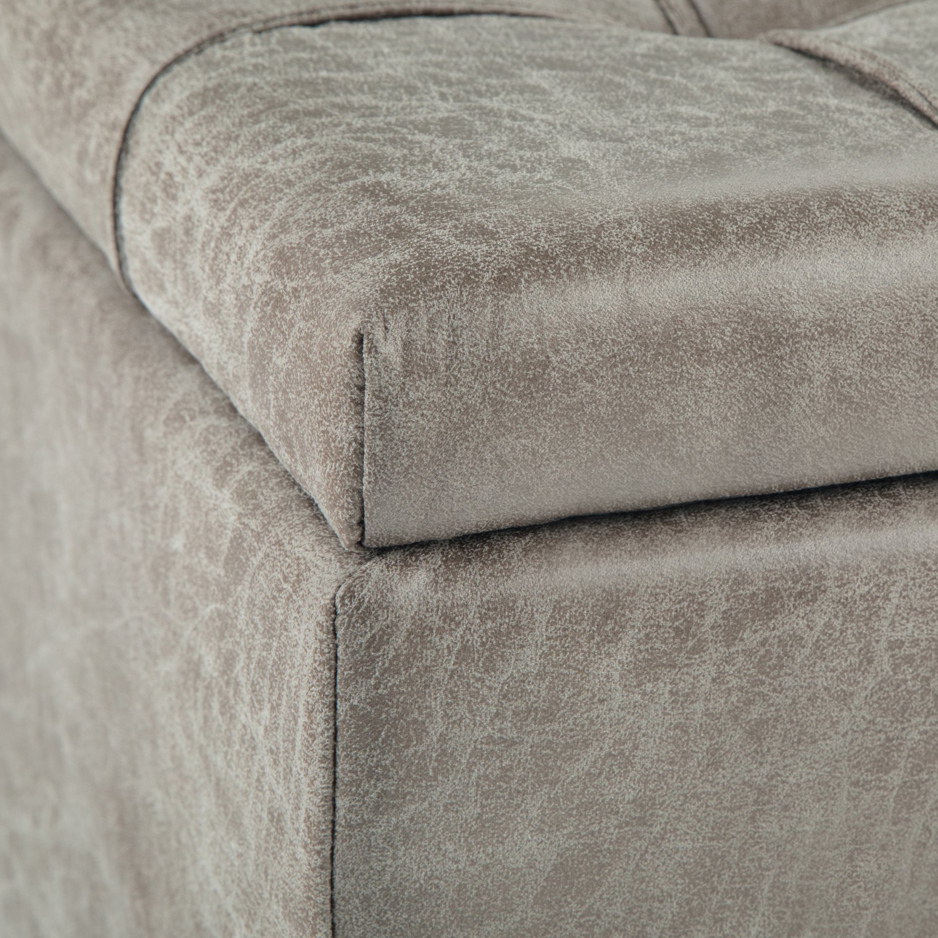 Harrison - Coffee Table Storage Ottoman - Distressed Gray Taupe - Image 3