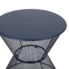 Zine - Outdoor Side Table With Hourglass Shaped And Iron Frame - Navy - Image 6