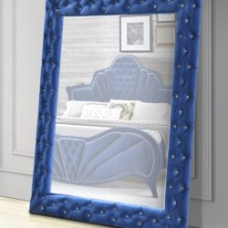 Dante - Velvet Floor Mirror - Blue