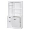 Bathroom Storage Cabinet With Tilt Out Hamper, Tall Free Standing Organizer With Drawers & Adjustable Shelves, Linen Tower With Steel Handles - White - Image 15