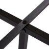Modern King Size Metal Platform Bed Frame With Wooden Headboard USB Charging LED Lights And Storage - Brown / Black - Image 12