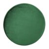 Round Velvet Ottoman, Upholstered Foot Stool For Living Room, Entryway - Emerald - Image 7