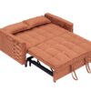 Folding Sofa Bed, Adjustable Back, Access Sofa, Recliner, Single Bed - Orange - Image 6