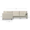 Ava - Mid Century Corner Sectional Sofa - Cream - Image 17