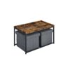 Monty - Wood Grain 3 Piece Coffee Table Set With Raised Edges (Set of 3) - Weathered Oak - Image 8