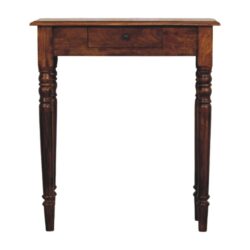 Turned Legs 1 Drawer Console - Brown