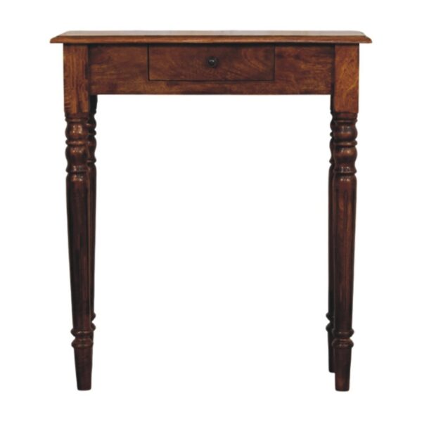 Turned Legs 1 Drawer Console - Brown