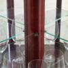 Corner Curio Cabinet With Lights, Adjustable Tempered Glass Shelves, Mirrored Back, Display Cabinet (E26 Light Bulb Not Included) - Cherry - Image 17
