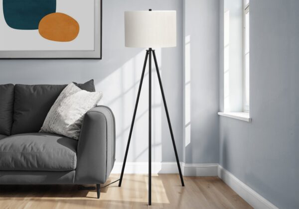 Lighting, Floor Lamp Contemporary - Black / Cream