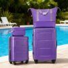 2 Piece Luggage Set With Bags Expanable Spinner Wheels ABS Lightweight Suitcase With Tsa Lock 20" / 28" - Purple - Image 22