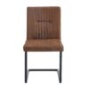 Ergonomic Technology Fabric Dining Chairs With Black Metal Legs, Comfortably Simple Design, (Set of 4) - Brown - Image 9