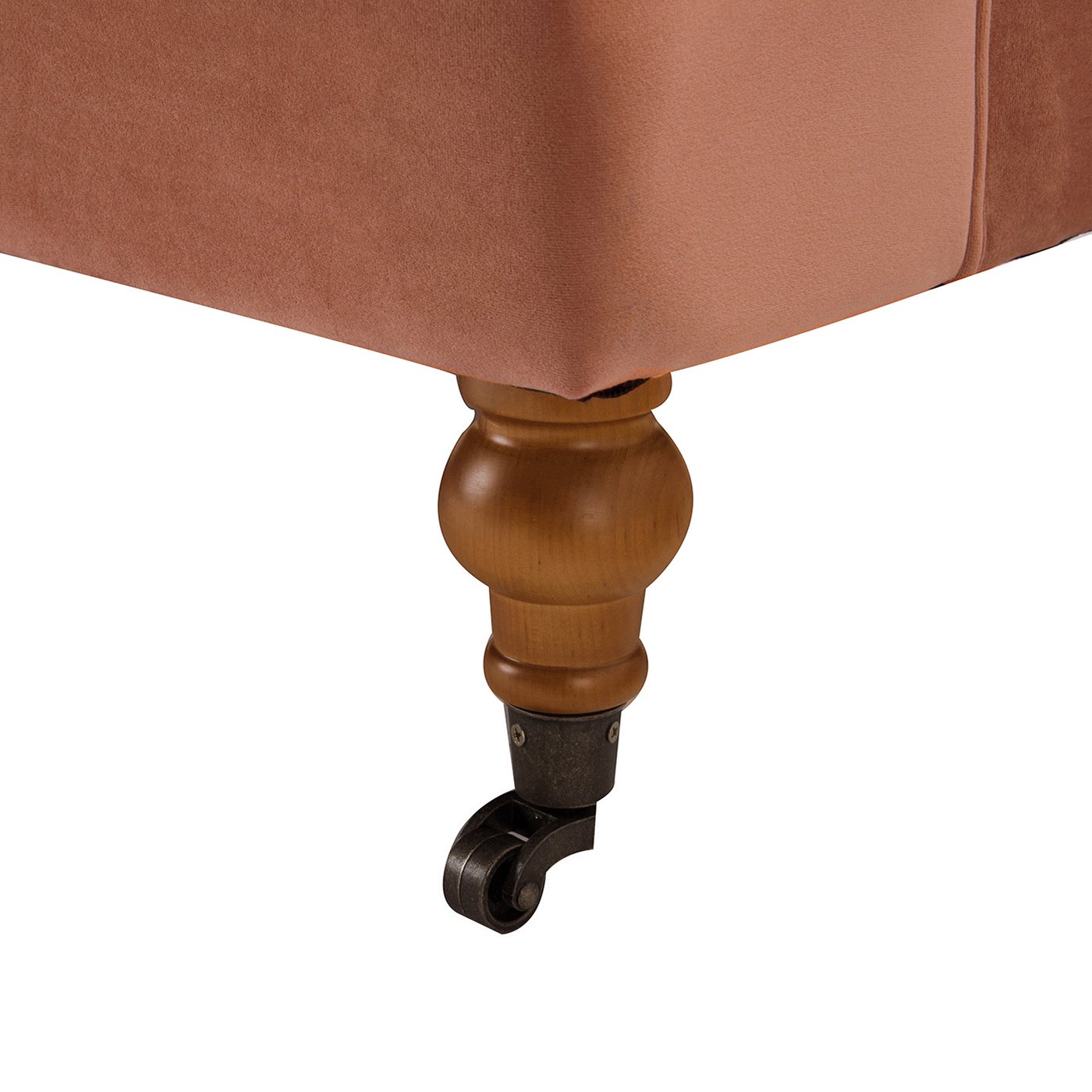 Alana Lawson - Three Cushion Tightback Sofa - Peach Orange - Image 5