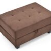 Chic Contemporary Ottoman - Chocolate - Image 3