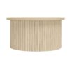 Coffee Table, Round Coffee Table, Modern Side Tables Accent End Table For Living Room, Apartment - Natural - Image 8