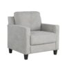 Horatio - Chenille 3 Piece Living Room Set (Sofa Loveseat Chair) - Taupe - Image 4