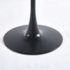 Tulip Table Mid-Century Dining Table For 2-4 People With Round MDF Table Top, Pedestal Dining Table, End Table Leisure Coffee Table - Walnut / Black - Image 3