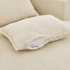 Accent Barrel Chair 360° Swivel Sofa Chair With Dual Layer Cushion And 3 Removable Pillows Corduroy - Beige - Image 18