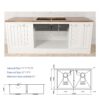Undermount Double Bowl Kitchen Sink 16 Gauge With 9" Deep Basin - Brushed Nickel - Image 9