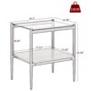Modern Rectangle End Table (Set of 2) With Tempered Glass Tabletop And Layer - Brown - Image 3