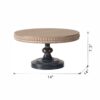 Wooden Display Stand With Beaded Trim - Black Brown - Image 9