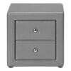 Nightstand, Storage Drawer, Upholstered, Transitional - Gray - Image 2