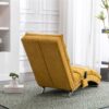 Ergonomic Linen Massage Chaise Lounge With Remote Control - Color, 5 Modes For Office, Living Room, Bedroom - Mustard - Image 8