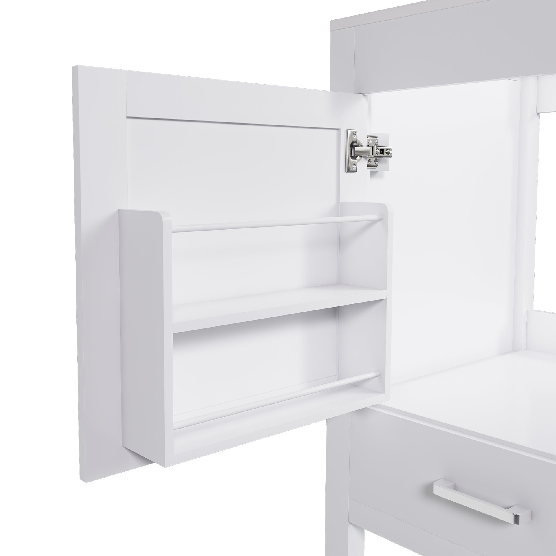 42" Bathroom Vanity Base With Doors And Drawer - White - Image 11