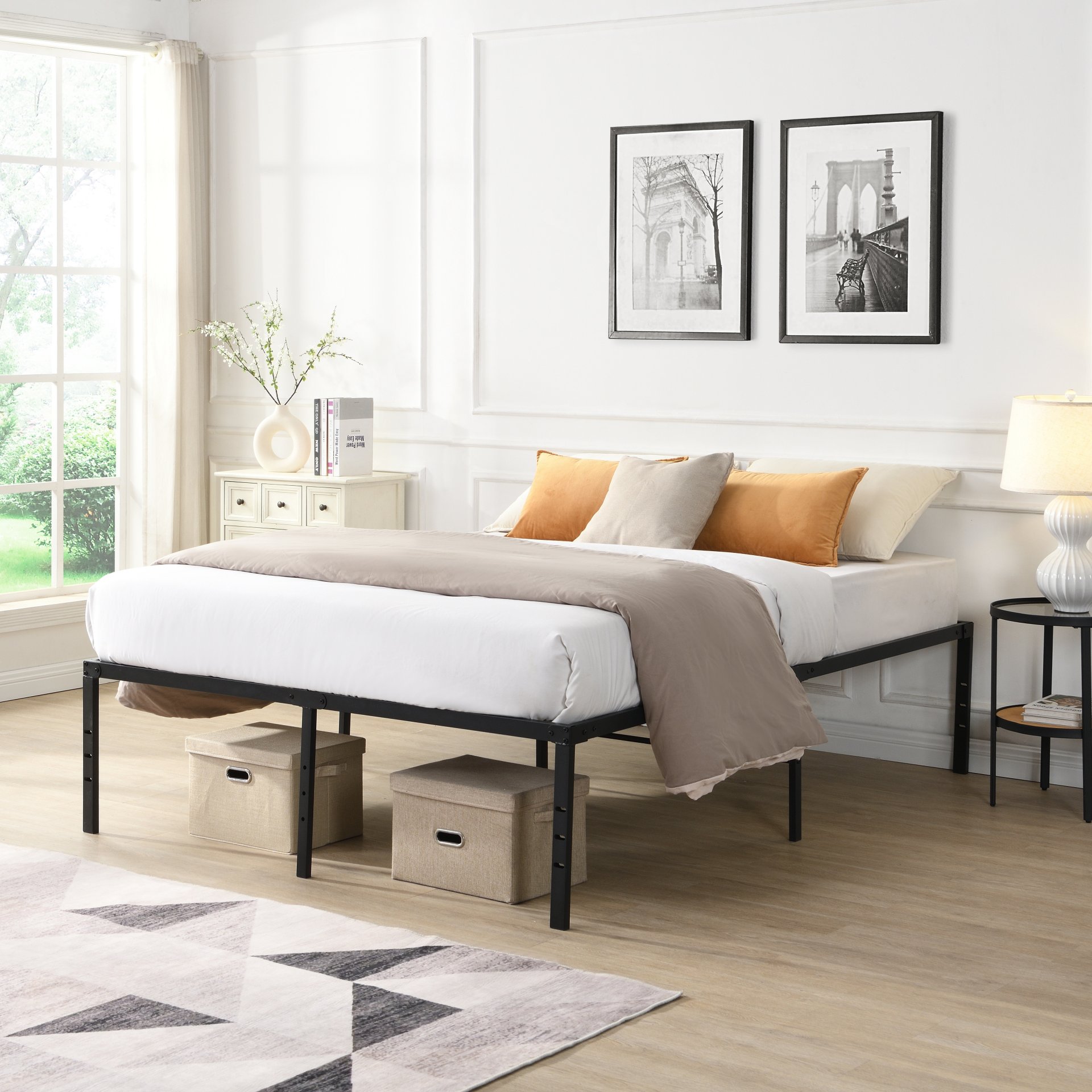 Full Size Bed Frame With Quiet Support - Black - Image 2
