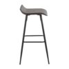 Ale - Contemporary Fixed Height Bar Stool (Set of 2) - Black / Espresso - Image 3