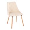 Giovanni - Contemporary Dining Chair (Set of 2) - Natural / Cream - Image 2