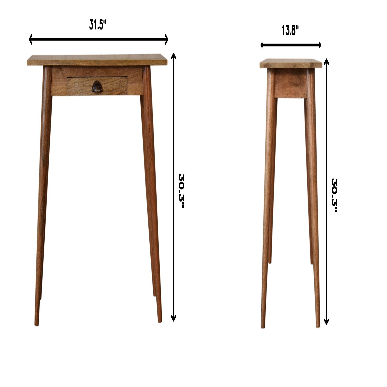 Mini Nordic Style Writing Desk - Oak - Image 3