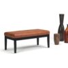 Lacey - Tufted Ottoman Bench - Distressed Saddle Brown - Image 7