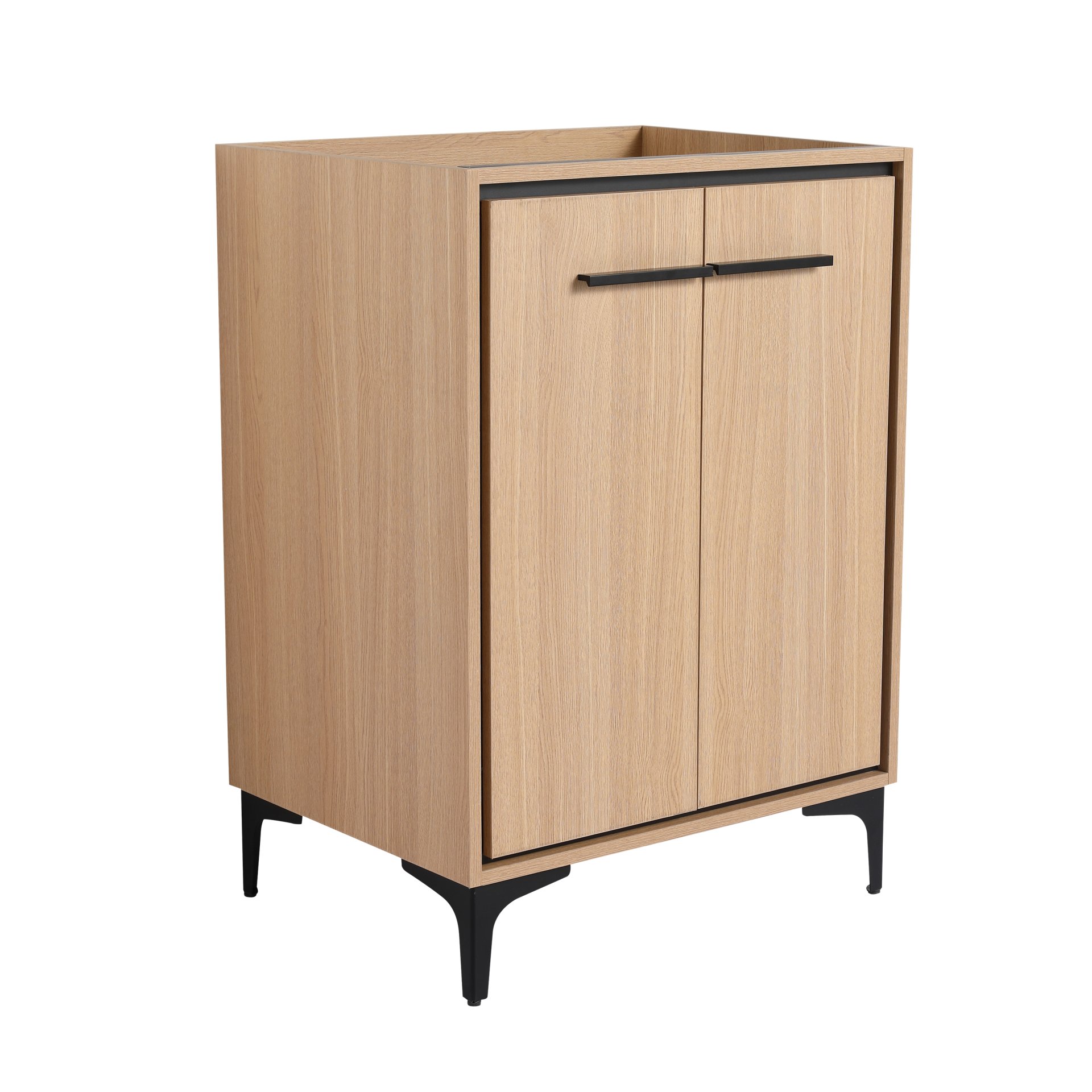 Modern Bathroom Vanity Cabinet With Soft Closing Doors - Oak - Image 4