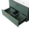 Wall Mounted Bathroom Vanity With Resin Sink, Floating Bathroom Storage Cabinet With 2 Drawers, Bathroom Cabinet - Green - Image 14