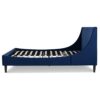 Aspen - Queen Vertical Tufted Headboard Platform Bed Set - Navy Blue - Image 2