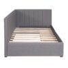 Twin Size Upholstered Daybed With 2 Storage Drawers, Sofa Bed Frame No Box Spring Needed - Gray - Image 4