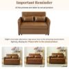 Convertible Sleeper Bed, Adjustable Oversized Armchair With 3 USB Ports For Small Space - Brown - Image 8