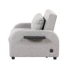 3 In 1 Pull Out Sofa Sleeper With Wing Table And USB Charge - Gray - Image 15
