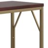 Selma - Metal And Wood Accent Table - Cognac - Image 3