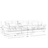 Extra Large 3 Seat Modern Velvet Sofa With Cloud Like Comfort Color Includes Waist And Throw Pillows - Cream - Image 8
