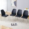 Dining Chair With Extended Backrest (Set of 4) - Black - Image 4