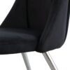 Modern Velvet Dining Chair With Chrome Metal Legs For Home And Office (Set of 4) - Black - Image 14