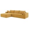2 Pices Free Combination Minimalist Style Modular Sectional, Wrinkle Resistant Couch Set L Shaped Compressed Sofa For Living Room - Yellow - Image 3
