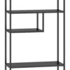 Modern Cube Storage Shelf With 4 Compartments & Metal Legs, Freestanding Organizer For Living Room, Bedroom, Home Office - Brushed Nickel - Image 21