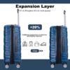 Luggage Set Of 5 Pieces, Expandable Hard Pc Luggage Set With Tsa Lock For Rotating Wheels, Lightweight Rolling Luggage - Dark Blue - Image 4