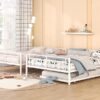 Full Long Over Queen Metal Bunk Bed With Trundle - White - Image 18