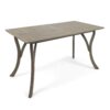 Transitional Acacia Wood Dining Table With Slat Panel Top - Gray - Image 7