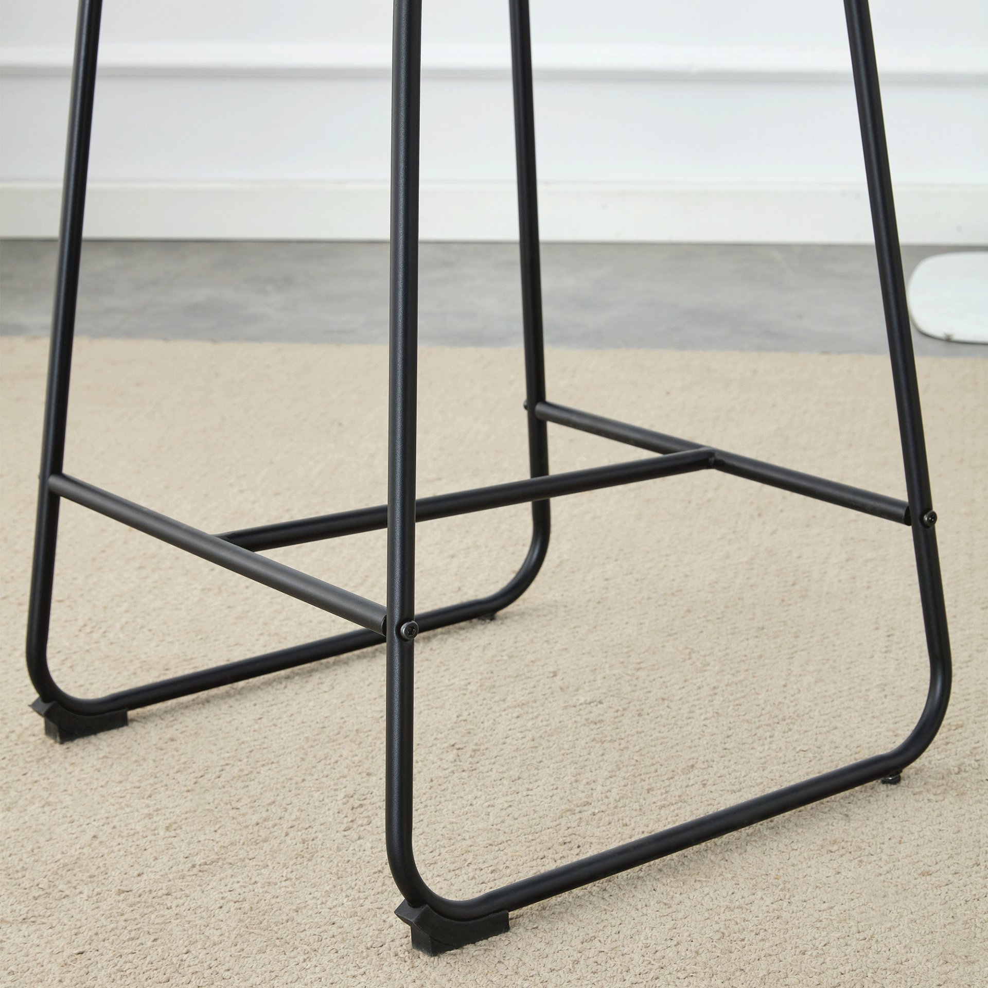 (Set of 2) Retro Bar Chairs, Comfortable Stools Suitable For Industrial And Vintage Style Settings - Brown - Image 12